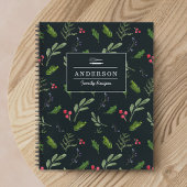 Weihnachtsfolien Personalisiertes Familienrezeptbu Notizblock