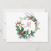 Weihnachtsfolien & Red Bird Christmas Eve Party Einladung (Rückseite)