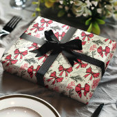 Weihnachtsfolien Red Bows Geschenkpapier