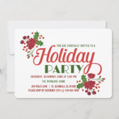 Weihnachtsfolien Rotes und Grünes Weihnachtsfest P Einladung (Vorderseite)