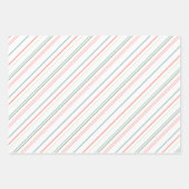 Weihnachtsfolien, Streifen und Kariert Geschenkpapier Set (Vorderseite 3)