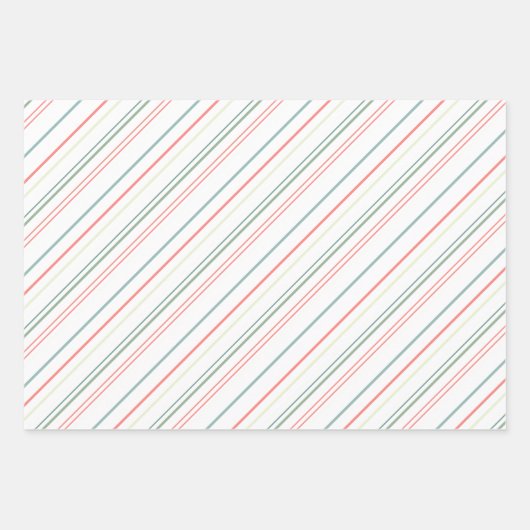Weihnachtsfolien, Streifen und Kariert Geschenkpapier Set (Vorderseite 3)