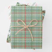 Weihnachtsfolien, Streifen und Kariert Geschenkpapier Set (Beispiel)