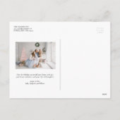 Weihnachtsfolien und Holly-Frame-Foto Feiertagspostkarte (Rückseite)