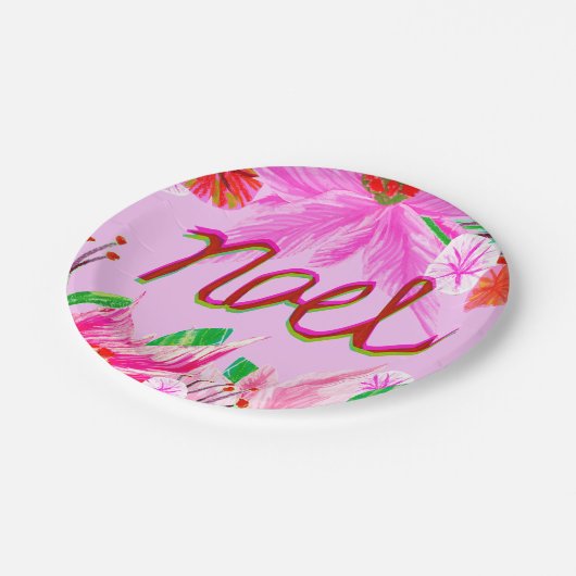 Weihnachtsfolien - Weihnachten Pappteller (Schrägansicht)