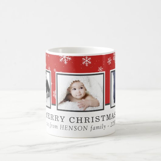 Weihnachtsfoollage Familienroter Urlaub Kaffeetasse (Mittel)