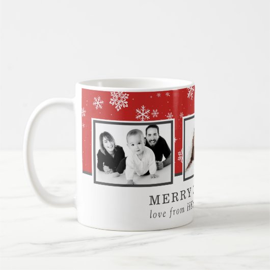Weihnachtsfoollage Familienroter Urlaub Kaffeetasse (Links)