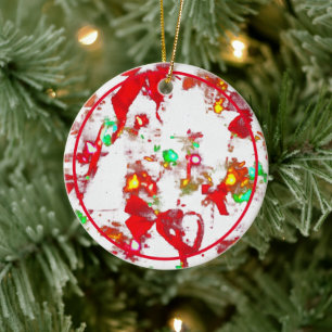 Weihnachtsformen und Farben Keramik Ornament