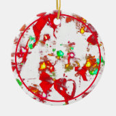 Weihnachtsformen und Farben Keramik Ornament (Vorne)