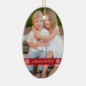 WeihnachtsFoto-Andenkenverzierung 2012 Keramikornament (Rechts)