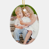 WeihnachtsFoto-Andenkenverzierung 2012 Keramikornament (Hinten)