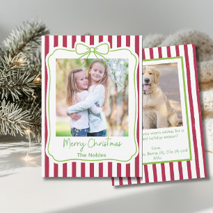 Weihnachtsfoto-Bogenband mit Laune  Feiertagskarte
