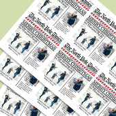 Weihnachtsfoto Collage Holiday Red Zeitung Geschenkpapier Set