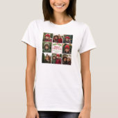Weihnachtsfoto Collage mit rustikalem Pine T-Shirt (Vorderseite)