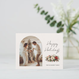 Weihnachtsfoto Familie | Individuelle Feiertagspos Postkarte