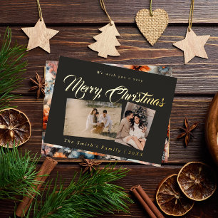 Weihnachtsfoto Folien Feiertagspostkarte