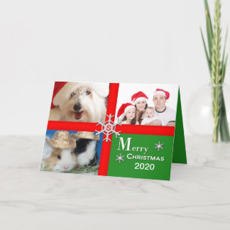 WeihnachtsFoto-Gruß-Karte - mehrfache Fotos Feiertagskarte