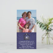 Weihnachtsfoto-Karte Mitternacht Weihnachten (Stehend Vorderseite)