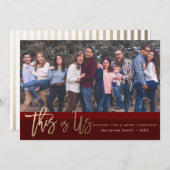 WeihnachtsFoto-Karte *This ist- Us* Einladung (Vorne/Hinten)