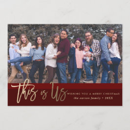 WeihnachtsFoto-Karte *This ist- Us* Einladung