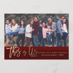WeihnachtsFoto-Karte *This ist- Us* Einladung