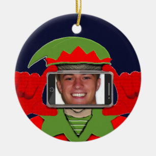 Weihnachtsfoto Keramik Ornament