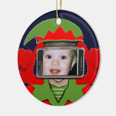 Weihnachtsfoto Keramik Ornament (Links)