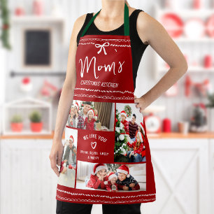 Weihnachtsfoto-Liebe-Mama-Spaß-Doodle 4 Foto Schürze