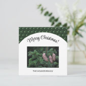 WeihnachtsFoto mit Illustriertem Baummuster (Stehend Vorderseite)