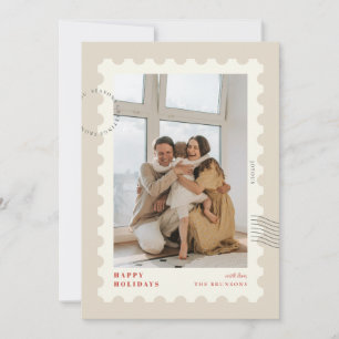 Weihnachtsfoto mit Posttarif-Rahmen Feiertagskarte
