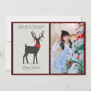 Weihnachtsfoto Moderne Volkskunst Rentiere Karte