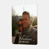 Weihnachtsfoto Ornament Aus Metall (Vorderseite links)