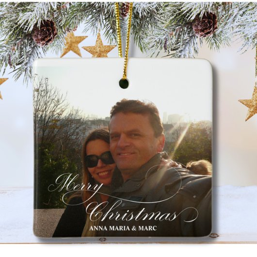 Weihnachtsfoto Ornament Aus Metall