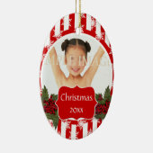 WeihnachtsFoto PERSONIFIZIEREN Keramik Ornament (Rechts)