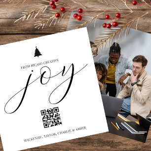 Weihnachtsfoto-QR-Code personalisiert für Unterneh Feiertagskarte