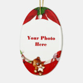 WeihnachtsFoto-Rahmen Keramikornament (Links)