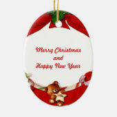 WeihnachtsFoto-Rahmen Keramikornament (Hinten)