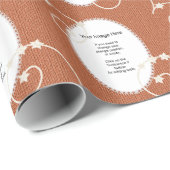 WeihnachtsFoto-Schablone - orange Strick-Muster Geschenkpapier (Rolleneckpunkt)