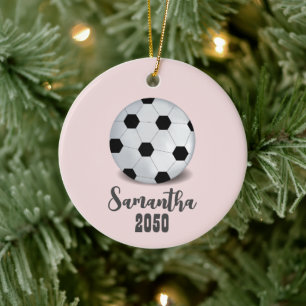 Weihnachtsfoto Sport Einfache Hübsche Fußball Keramik Ornament