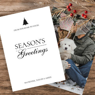 Weihnachtsfoto und Text Personalisiert Einfach Feiertagskarte
