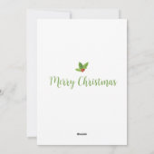 Weihnachtsfoto Weihnachts-Weihnachtskarte Feiertagskarte (Rückseite)