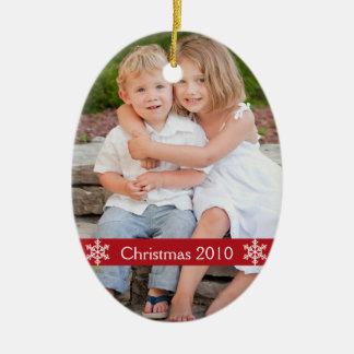WeihnachtsFotoandenken Keramikornament