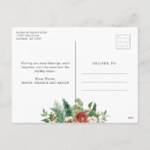 WeihnachtsfotoCollage Feiertagspostkarte (Rückseite)