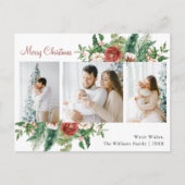 WeihnachtsfotoCollage Feiertagspostkarte (Vorderseite)