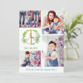 WeihnachtsfotoCollage | Weltfrieden Feiertagskarte (Stehend Vorderseite)