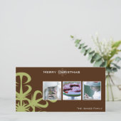 Weihnachtsfotografie Feiertagskarte (Stehend Vorderseite)