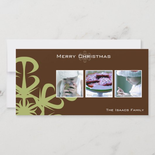 Weihnachtsfotografie Feiertagskarte (Vorderseite)