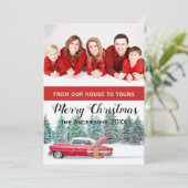 Weihnachtsfotografie Feiertagskarte (Stehend Vorderseite)