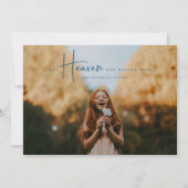 Weihnachtsfotokarte auf Glaubensbasis in der Marin Einladung (Vorderseite)