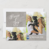 Weihnachtsfotokarte blau verziert feiertagskarte (Vorderseite)